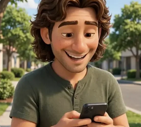 Mike smiling