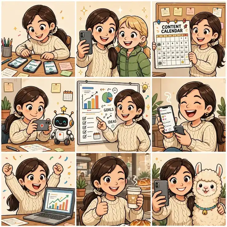 Sam's Llamagram profile grid