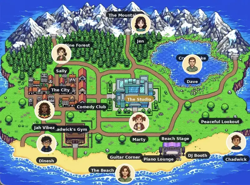 Full E2 world map and character locations