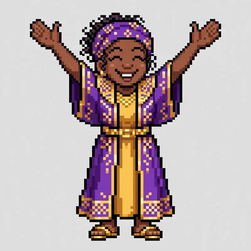 Gloria as a 16-bit gospel singer character