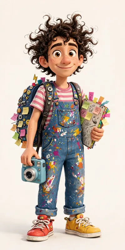Zed Bloom, Zed the Zany, Pixar-style portrait